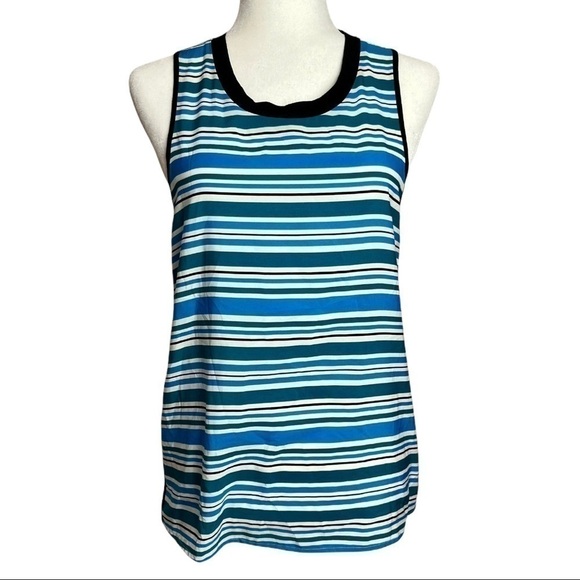 Trouve Tank Top Blue Stripes Size S - Picture 1 of 4